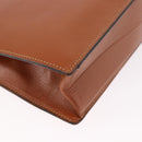 Christian Dior Shoulder Bag Leather Brown Gold Auth 189363-12