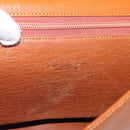 Christian Dior Shoulder Bag Leather Brown Gold Auth 189363-16