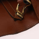 Christian Dior Shoulder Bag Leather Brown Gold Auth 189363-22
