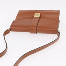 Christian Dior Shoulder Bag Leather Brown Gold Auth 189363-6