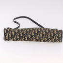 Christian Dior Trotter Canvas Shoulder Bag Navy Gold Auth 189365-5