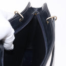 Christian Dior Trotter Canvas Shoulder Bag Navy Gold Auth 189365-21
