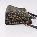 Christian Dior Trotter Canvas Shoulder Bag Navy Gold Auth 189365-3
