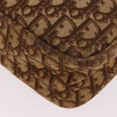 Christian Dior Trotter Canvas Boston Bag Brown Gold Auth 189366-11