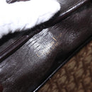 Christian Dior Trotter Canvas Boston Bag Brown Gold Auth 189366-16