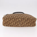 Christian Dior Trotter Canvas Boston Bag Brown Gold Auth 189366-9