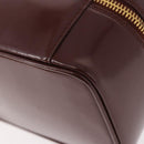 GUCCI Vanity Hand Bag Patent leather Bordeaux Gold 032 1956 0151 Auth 189367-17