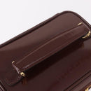 GUCCI Vanity Hand Bag Patent leather Bordeaux Gold 032 1956 0151 Auth 189367-8