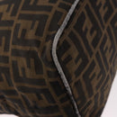 FENDI Zucca Canvas Hand Bag Black Brown Auth 189369-12