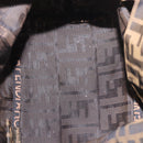 FENDI Zucca Canvas Hand Bag Black Brown Auth 189369-18