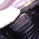 PRADA Accessory Pouch Leather Purple Gold Auth 189372A-16