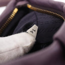 PRADA Accessory Pouch Leather Purple Gold Auth 189372A-20