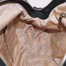 Salvatore Ferragamo Hand Bag Canvas Black Silver Auth 189378A-19