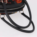Salvatore Ferragamo Hand Bag Canvas Black Silver Auth 189378A-7