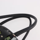 Salvatore Ferragamo Hand Bag Canvas Black Silver Auth 189378A-8
