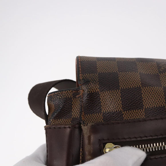 LOUIS VUITTON Damier Ebene Bastille Shoulder Bag N45258 LV Auth 189380