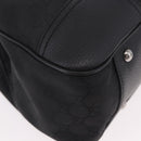 GUCCI GG Canvas Web Sherry Line Tote Bag Black Silver Red 293592 Auth 189381V-10