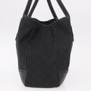 GUCCI GG Canvas Web Sherry Line Tote Bag Black Silver Red 293592 Auth 189381V-5
