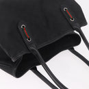 GUCCI GG Canvas Web Sherry Line Tote Bag Black Silver Red 293592 Auth 189381V-6