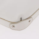 Salvatore Ferragamo Hand Bag Leather White Silver Auth 189382A-15