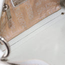 Salvatore Ferragamo Hand Bag Leather White Silver Auth 189382A-10