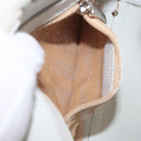 Salvatore Ferragamo Hand Bag Leather White Silver Auth 189382A-11