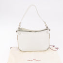Salvatore Ferragamo Hand Bag Leather White Silver Auth 189382A-5