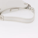 Salvatore Ferragamo Hand Bag Leather White Silver Auth 189382A-8