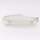 Salvatore Ferragamo Hand Bag Leather White Silver Auth 189382A-6