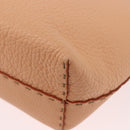 FENDI Celeria Hand Bag Leather Orange Auth 189383V-13