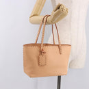 FENDI Celeria Hand Bag Leather Orange Auth 189383V-22