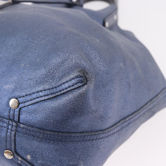 TIFFANY&Co. Omkeerbare Handtas Suède Leer Blauw Origineel 189384