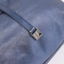 TIFFANY&Co. Reversible Hand Bag Suede Leather Blue Auth 189384-10