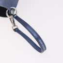 TIFFANY&Co. Reversible Hand Bag Suede Leather Blue Auth 189384-11