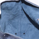 TIFFANY&Co. Reversible Hand Bag Suede Leather Blue Auth 189384-18