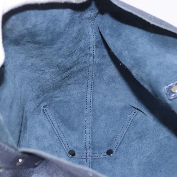 TIFFANY&Co. Omkeerbare Handtas Suède Leer Blauw Origineel 189384