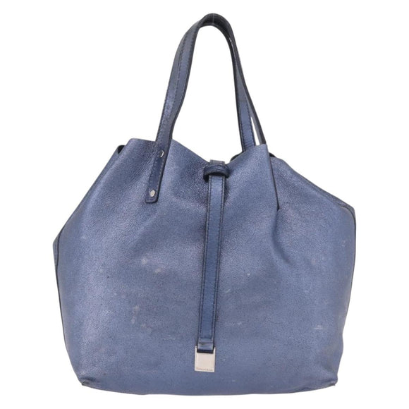 TIFFANY&Co. Omkeerbare Handtas Suède Leer Blauw Origineel 189384