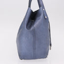TIFFANY&Co. Reversible Hand Bag Suede Leather Blue Auth 189384-4