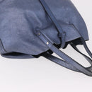 TIFFANY&Co. Reversible Hand Bag Suede Leather Blue Auth 189384-6