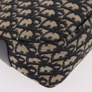 Christian Dior Trotter Canvas Shoulder Bag Navy Gold Auth 189386A-9