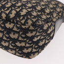 Christian Dior Trotter Canvas Shoulder Bag Navy Gold Auth 189386A-16