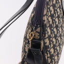 Christian Dior Trotter Canvas Shoulder Bag Navy Gold Auth 189386A-10