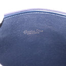 Christian Dior Trotter Canvas Shoulder Bag Navy Gold Auth 189386A-11