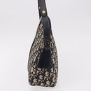 Christian Dior Trotter Canvas Shoulder Bag Navy Gold Auth 189386A-3