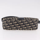 Christian Dior Trotter Canvas Shoulder Bag Navy Gold Auth 189386A-5