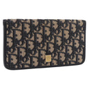 Christian Dior Trotter Canvas Passport Case Navy Auth 189387A-1