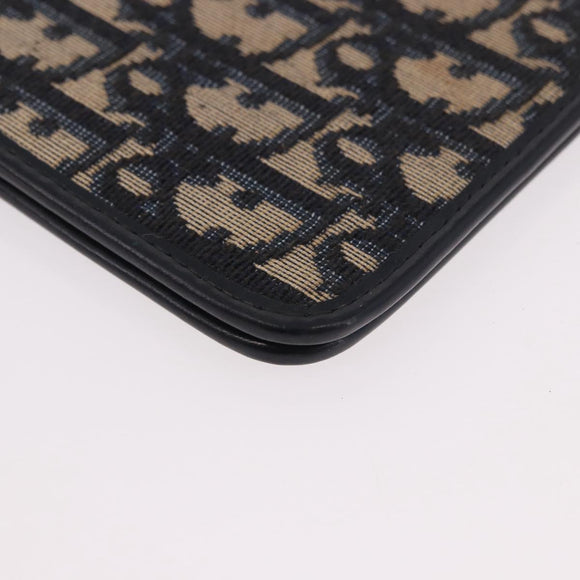 Christian Dior Trotter Canvas Passport Case Navy Auth 189387A