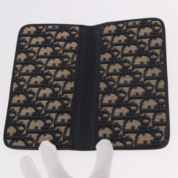 Christian Dior Trotter Canvas Passport Case Navy Auth 189387A