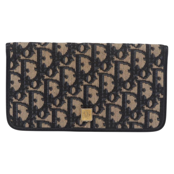 Christian Dior Trotter Canvas Passport Case Navy Auth 189387A