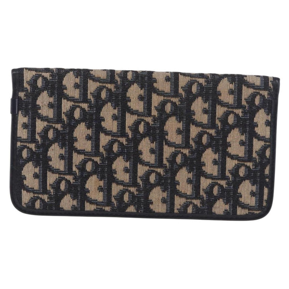 Christian Dior Trotter Canvas Passport Case Navy Auth 189387A
